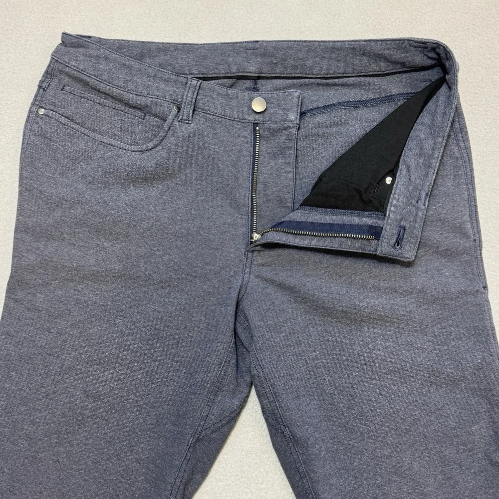 LULULEMON ABC Pant Skinny Tech Canvas Men 33 Blue Stretch 5992S